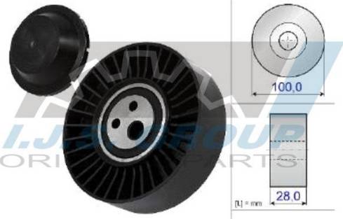 IJS GROUP 93-1756 - Паразитна / водеща ролка, пистов ремък vvparts.bg