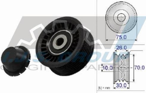 IJS GROUP 93-2167 - Паразитна / водеща ролка, пистов ремък vvparts.bg