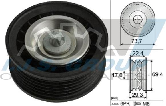 IJS GROUP 93-2185 - Паразитна / водеща ролка, пистов ремък vvparts.bg