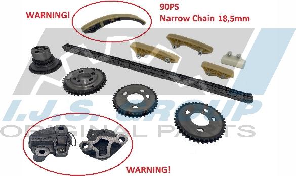 IJS GROUP 40-1020FK - Комплект ангренажна верига vvparts.bg