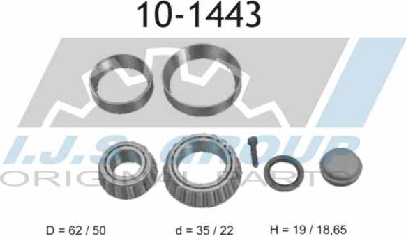 IJS GROUP 10-1443 - Комплект колесен лагер vvparts.bg