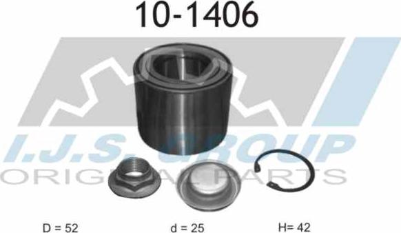 IJS GROUP 10-1406 - Комплект колесен лагер vvparts.bg