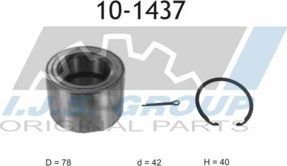 IJS GROUP 10-1437 - Комплект колесен лагер vvparts.bg