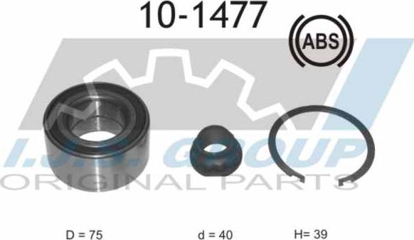 IJS GROUP 10-1477 - Комплект колесен лагер vvparts.bg