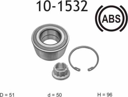 IJS GROUP 10-1532 - Комплект колесен лагер vvparts.bg