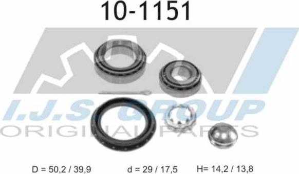 IJS GROUP 10-1151 - Комплект колесен лагер vvparts.bg