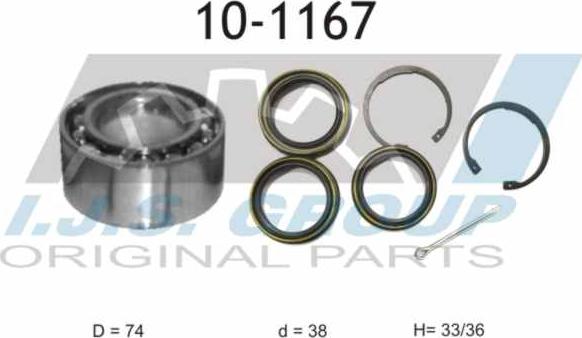 IJS GROUP 10-1167 - Комплект колесен лагер vvparts.bg