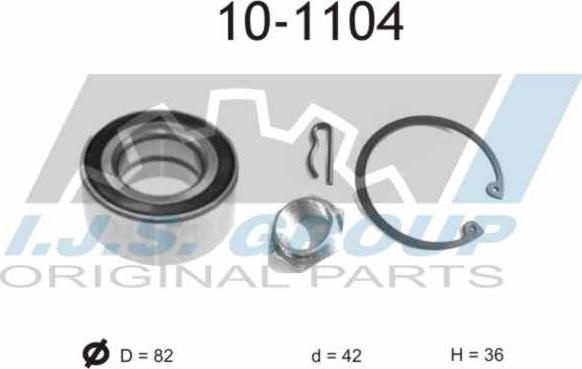 IJS GROUP 10-1104 - Комплект колесен лагер vvparts.bg