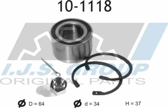 IJS GROUP 10-1118 - Комплект колесен лагер vvparts.bg