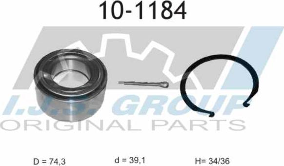 IJS GROUP 10-1184 - Комплект колесен лагер vvparts.bg