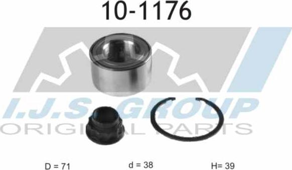 IJS GROUP 10-1176 - Комплект колесен лагер vvparts.bg