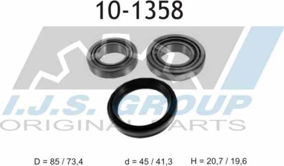 IJS GROUP 10-1358 - Комплект колесен лагер vvparts.bg