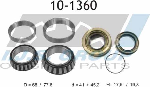 IJS GROUP 10-1360 - Комплект колесен лагер vvparts.bg