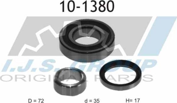 IJS GROUP 10-1380 - Комплект колесен лагер vvparts.bg