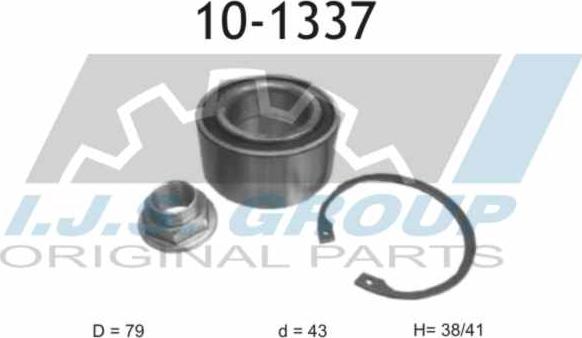 IJS GROUP 10-1337 - Комплект колесен лагер vvparts.bg