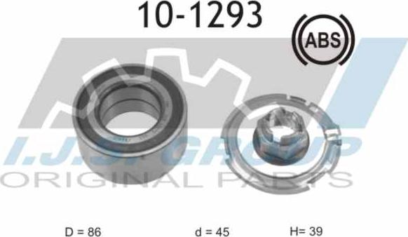 IJS GROUP 10-1293 - Комплект колесен лагер vvparts.bg