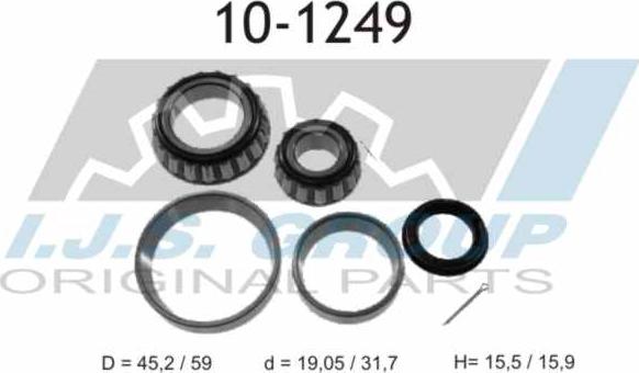 IJS GROUP 10-1249 - Комплект колесен лагер vvparts.bg