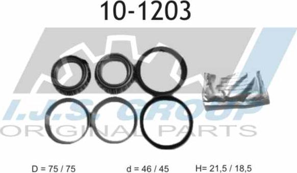 IJS GROUP 10-1203 - Комплект колесен лагер vvparts.bg