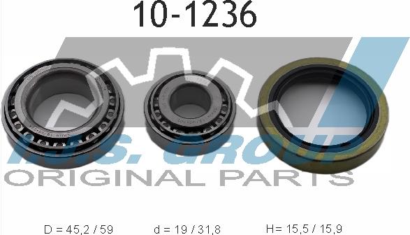 IJS GROUP 10-1236 - Комплект колесен лагер vvparts.bg