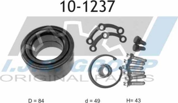 IJS GROUP 10-1237 - Комплект колесен лагер vvparts.bg