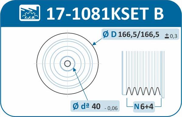 IJS GROUP 17-1081KSETB - Ремъчна шайба, колянов вал vvparts.bg