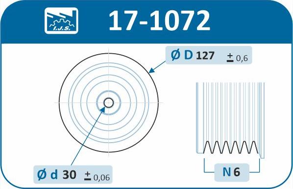 IJS GROUP 17-1072 - Ремъчна шайба, колянов вал vvparts.bg