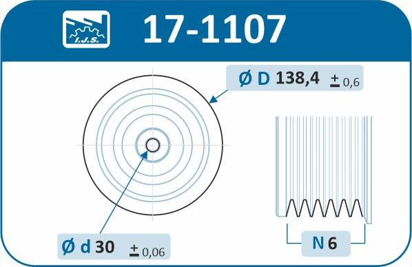 IJS GROUP 17-1107 - Ремъчна шайба, колянов вал vvparts.bg