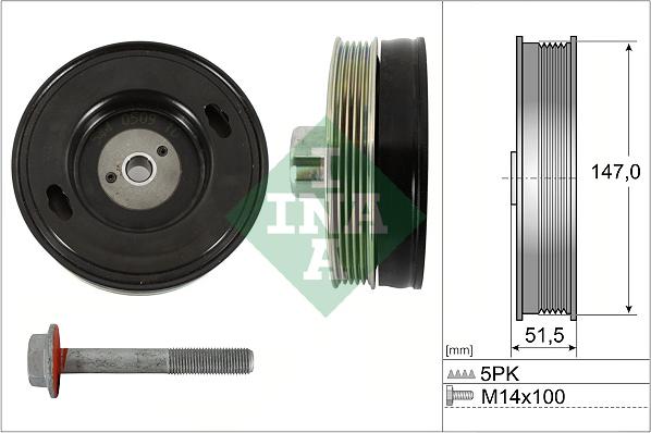 INA 544 0509 20 - Ремъчна шайба, колянов вал vvparts.bg