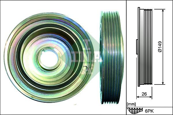 INA 544 0099 10 - Ремъчна шайба, колянов вал vvparts.bg