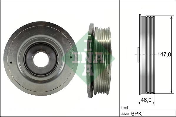 INA 544 0094 10 - Ремъчна шайба, колянов вал vvparts.bg