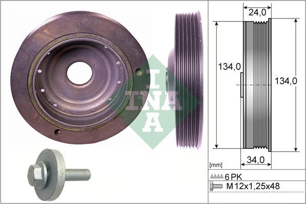 INA 544 0091 20 - Ремъчна шайба, колянов вал vvparts.bg