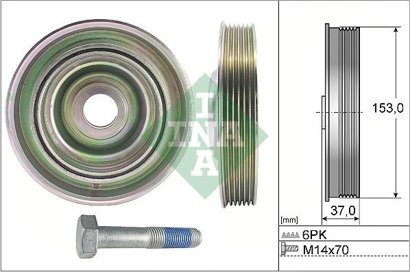 INA 544 0097 20 - Ремъчна шайба, колянов вал vvparts.bg