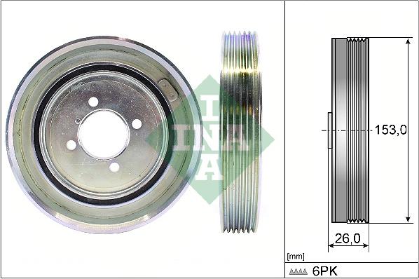 INA 544 0040 10 - Ремъчна шайба, колянов вал vvparts.bg