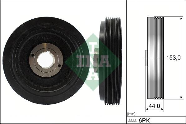 INA 544 0042 10 - Ремъчна шайба, колянов вал vvparts.bg