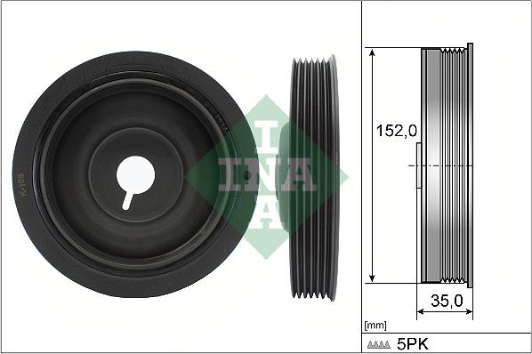 INA 544 0054 10 - Ремъчна шайба, колянов вал vvparts.bg