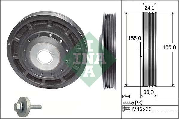 INA 544 0054 20 - Ремъчна шайба, колянов вал vvparts.bg