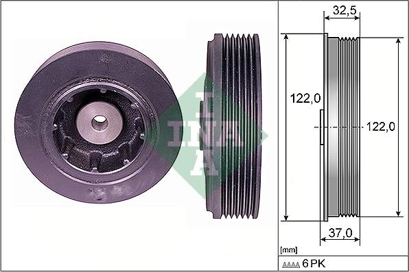 INA 544 0084 10 - Ремъчна шайба, колянов вал vvparts.bg