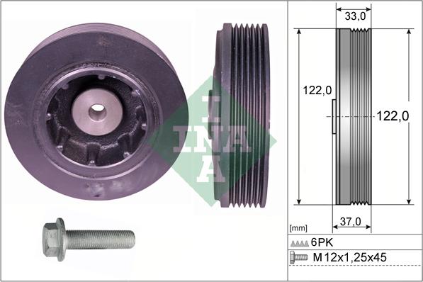 INA 544 0084 20 - Ремъчна шайба, колянов вал vvparts.bg