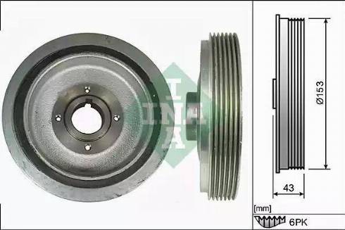 INA 544 0038 10 - Ремъчна шайба, колянов вал vvparts.bg