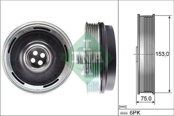 INA 544 0169 10 - Ремъчна шайба, колянов вал vvparts.bg