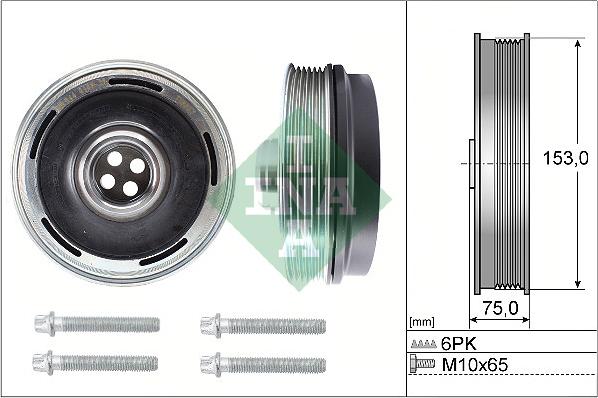 INA 544 0169 20 - Ремъчна шайба, колянов вал vvparts.bg