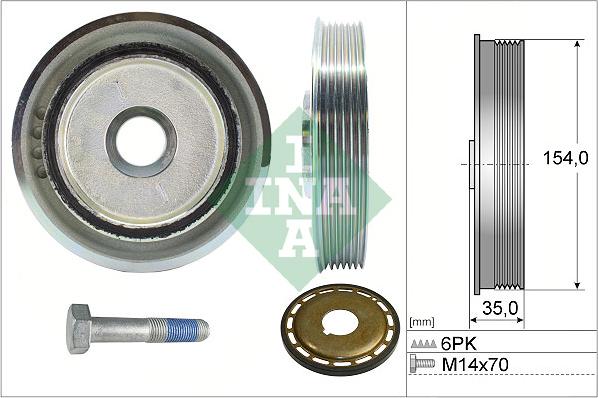 INA 544 0112 21 - Ремъчна шайба, колянов вал vvparts.bg