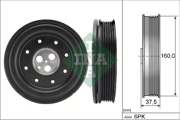 INA 544 0134 10 - Ремъчна шайба, колянов вал vvparts.bg