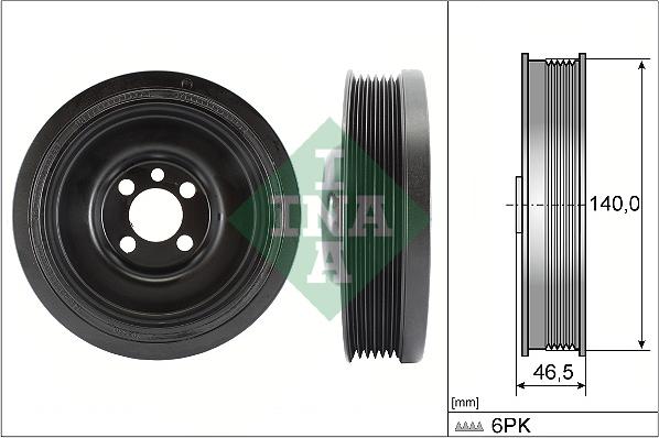 INA 544 0138 10 - Ремъчна шайба, колянов вал vvparts.bg