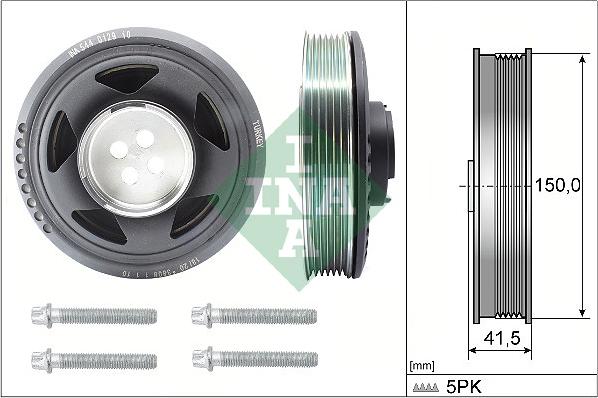 INA 544 0129 20 - Ремъчна шайба, колянов вал vvparts.bg