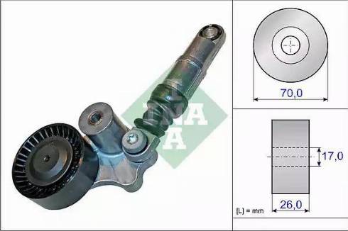 INA 534 0445 10 - Ремъчен обтегач, пистов ремък vvparts.bg