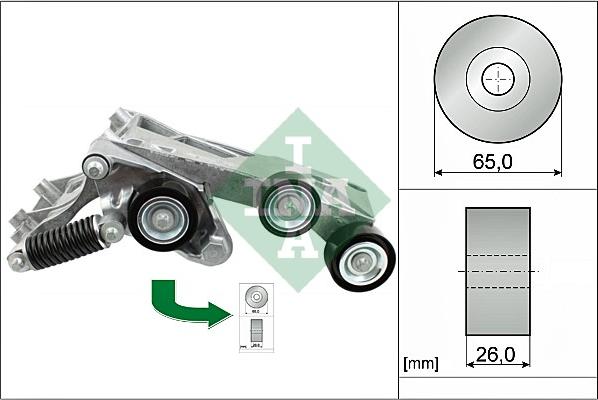 INA 534 0446 10 - Ремъчен обтегач, пистов ремък vvparts.bg