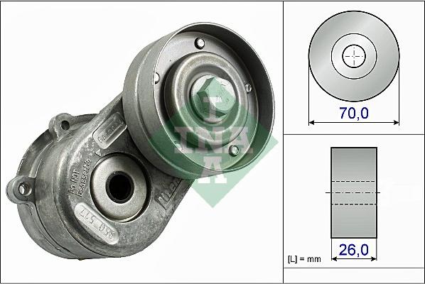 INA 534 0448 10 - Ремъчен обтегач, пистов ремък vvparts.bg