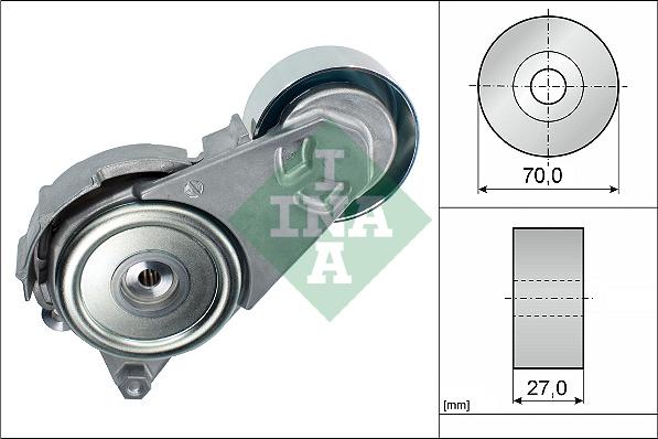 INA 534 0408 10 - Ремъчен обтегач, пистов ремък vvparts.bg