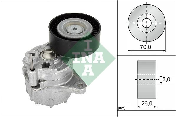 INA 534 0481 10 - Ремъчен обтегач, пистов ремък vvparts.bg